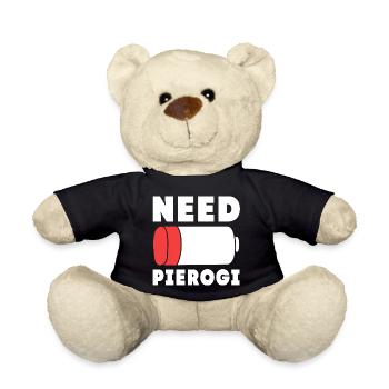 Poland Polish Pierogi - Teddy Bear - black - Front