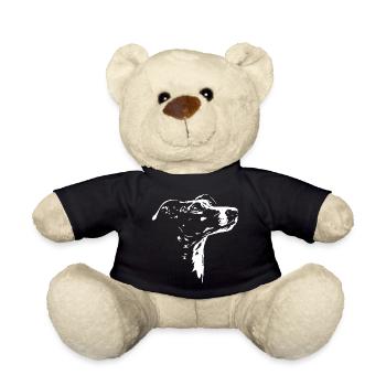 Galgo Espanol Silhouette Galga Greyhounds Wilsigns - Teddy Bear - black - Front