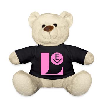 Imprimé typographique minimaliste rose rose audacieux - Nounours - noir - Devant