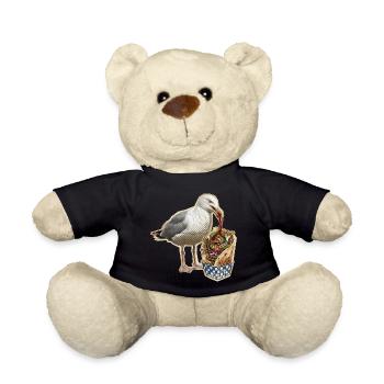 Kebab Seagull - Teddy Bear - black - Front