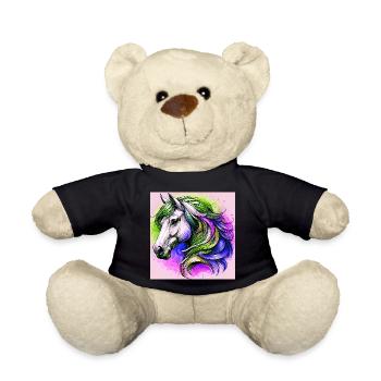 horse - Teddy Bear - black - Front