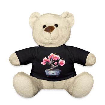 Kawaii Bonsai Blütenfreude - Teddy - Schwarz - Vorne