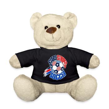 USA Soccer Fan 2026, Stars and Stripes Soccer Ball - Teddy - Schwarz - Vorne