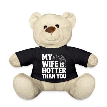 Meine Frau ist heißer als du - Teddy - Schwarz - Vorne