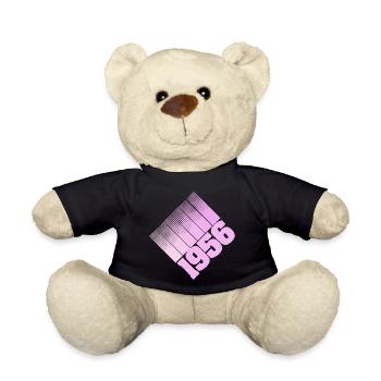 1956 Dots Retro Zahlendesign - Teddy - Schwarz - Vorne