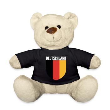 Deutschland Schildflagge Design - Teddy - Schwarz - Vorne