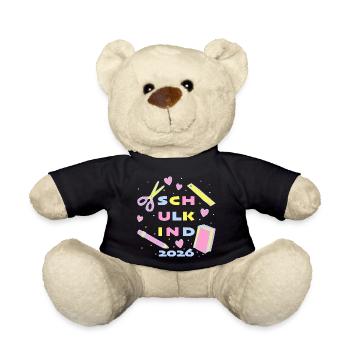 School Child 2026 – School Enrollment Gift for Girls - Teddy Bear - black - Front