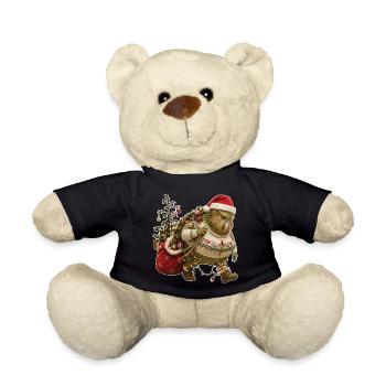 Kakapo carries Christmas alone - Teddy Bear - black - Front