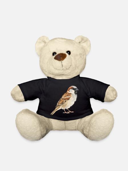 Spatz Farbblock-Illustration - Teddy - Schwarz