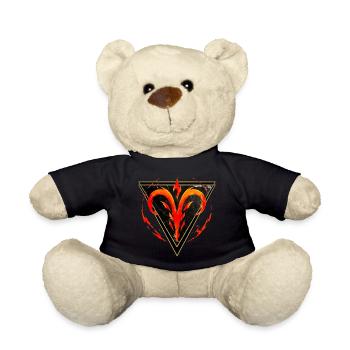 Widder-Feuerzeichen – Tierkreis von Kék-Ina - Teddy - Schwarz - Vorne