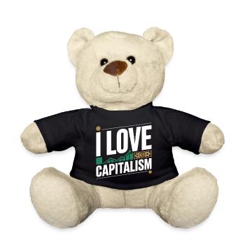 I Love Capitalism Unternehmer Aktien Kapitalismus - Teddy - Schwarz - Vorne