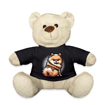 Poméranien Poméranien Spitz Chien Miniature Spitz Holder - Nounours - noir - Devant