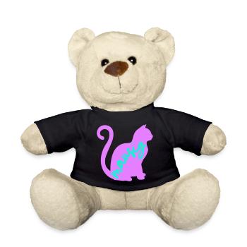Cat Mouse - Teddy Bear - black - Front