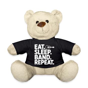 Mange. Dors. Band. Répétez. - Nounours - noir - Devant