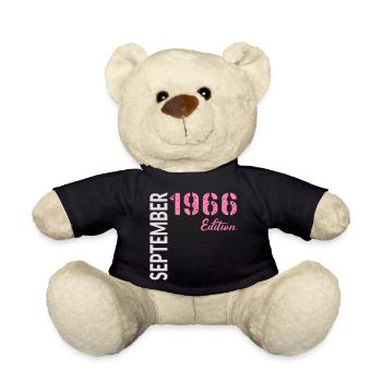 60th birthday, September 1966 - Teddy Bear - black - Front