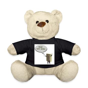Wash your hands - Teddy Bear - black - Front