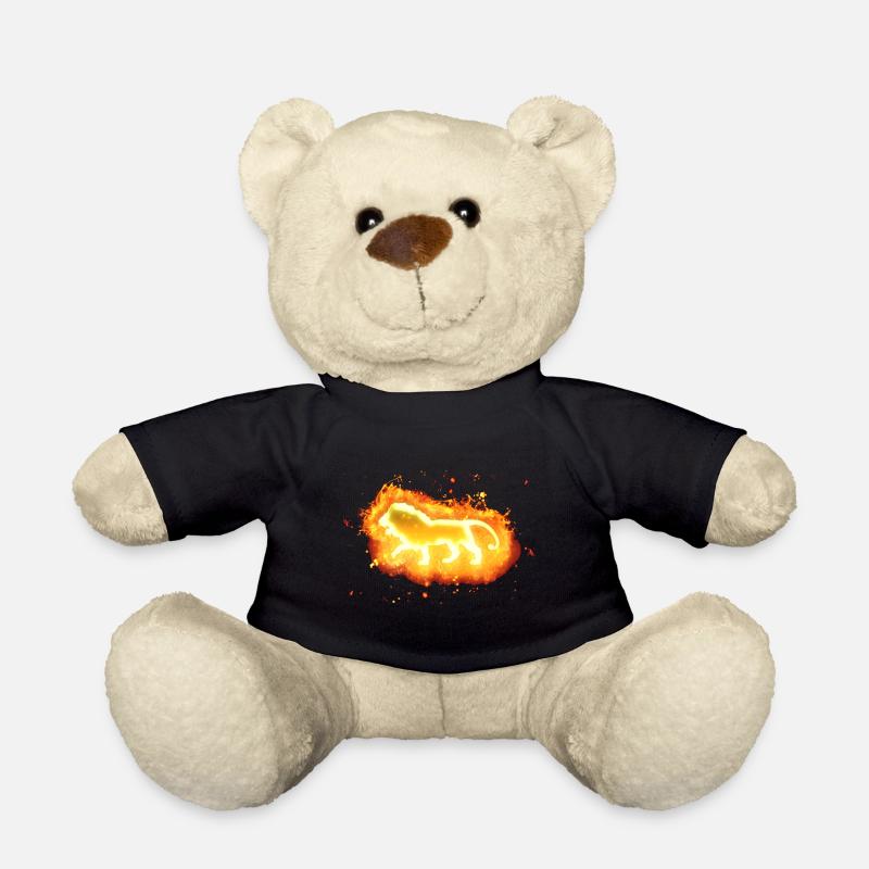 König des dschungels Löwe brennend - Teddy - Schwarz
