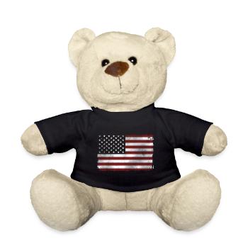 American flag - Teddy Bear - black - Front