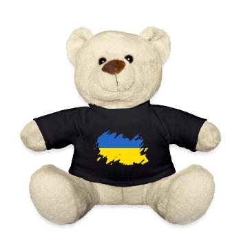 Ukraine Flag Splash of Color Kazantip Kiev - Teddy Bear - black - Front