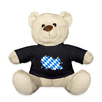Bavière drapeau État fédéral Bavarian Bayer - Nounours - noir - Devant