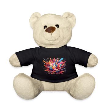 An explosion of colour - Teddy Bear - black - Front