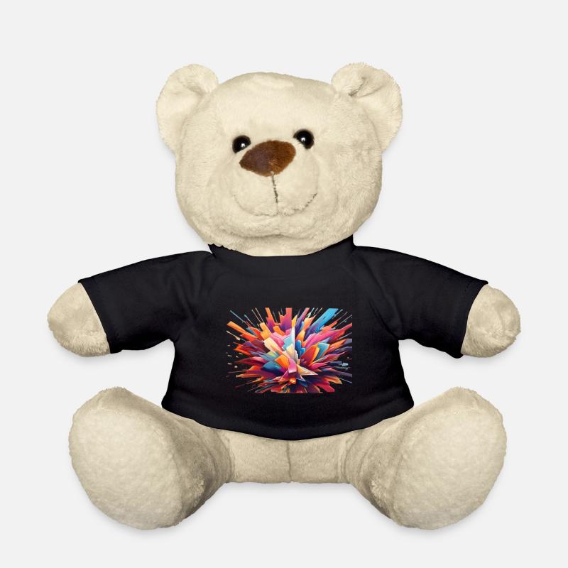 An explosion of colour - Teddy Bear - black