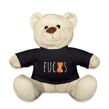 Fuchs Kinder Geschenk Geburtstag Pyjama Schlafen - Teddy - Schwarz - Vorne