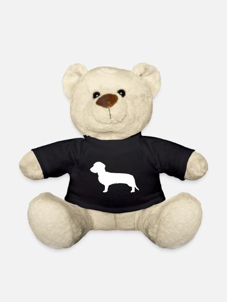 Teckel silhouette cadeau teckel teckel - Nounours - noir