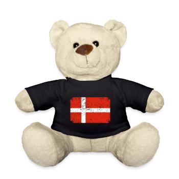 Danemark Drapeau Scandinaves Drapeau danois Voyage - Nounours - noir - Devant