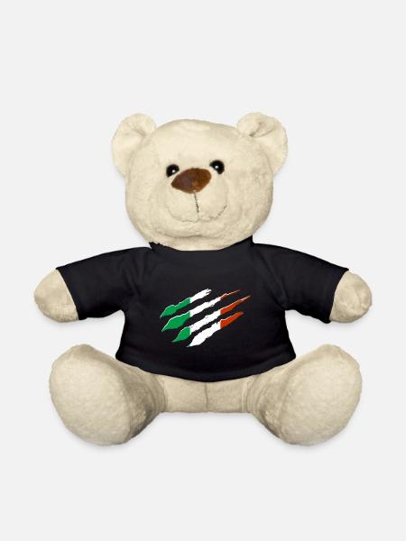 Italie Drapeau Rayures Drapeau italien Italia - Nounours - noir