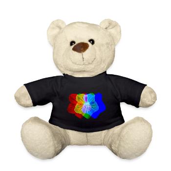 FLOWER POWER - Teddy - Schwarz - Vorne