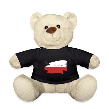Drapeau de Pologne utilisé Look Polska Drapeau polonais - Nounours - noir - Devant