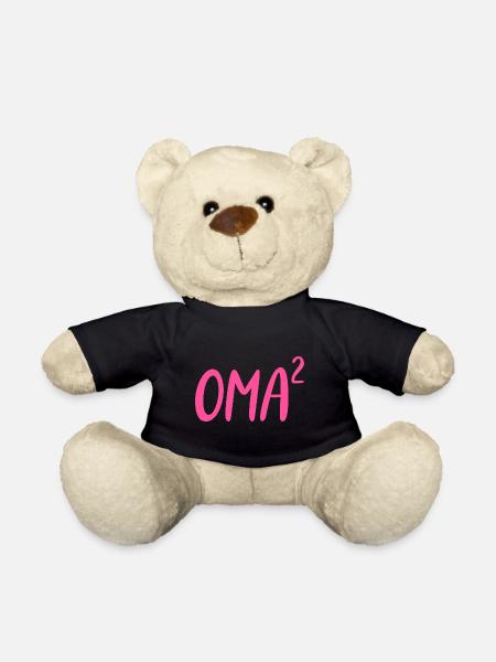 Oma Hoch 2 Zweifache von zwei 2 Enkelkindern Pink - Teddy - Schwarz
