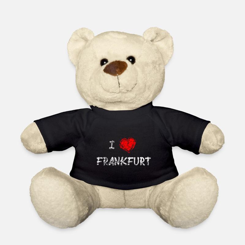 Frankfurt Stadt Liebe Geschenk - Teddy - Schwarz