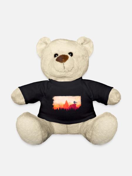 downhill in the sunset - Teddy - Schwarz