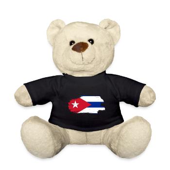 Kuba Flagge Karibik Urlaub Cuba Reise Havanna - Teddy - Schwarz - Vorne