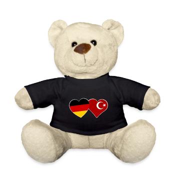 Partners Turkey and Germany - Teddy Bear - black - Front