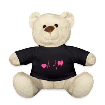 Japon Japonais Japonais Spitz Dog Mama Pink - Nounours - noir - Devant