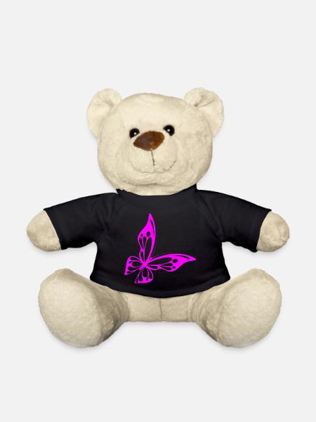 Schmetterling neon - Teddy - Schwarz