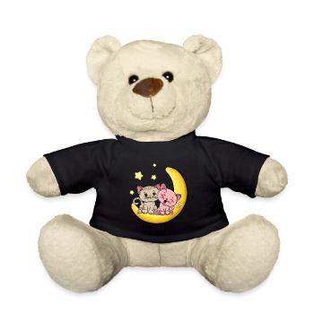 Katzenliebe bis zum Mond - Teddy - Schwarz - Vorne