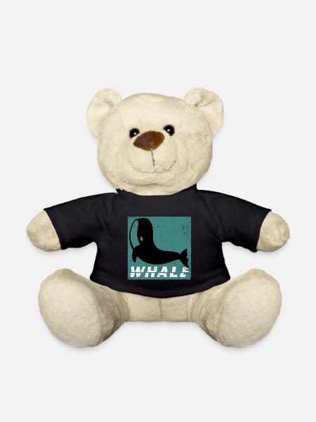 Buckelwal Blauwal Finnwal Grauwal Geschenk Walhai - Teddy - Schwarz