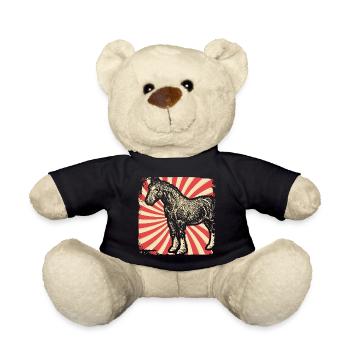 Horse Horse Clydesdale - Teddy Bear - black - Front