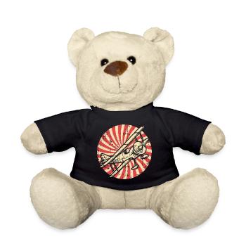 Flugzeug - Teddy - Schwarz - Vorne