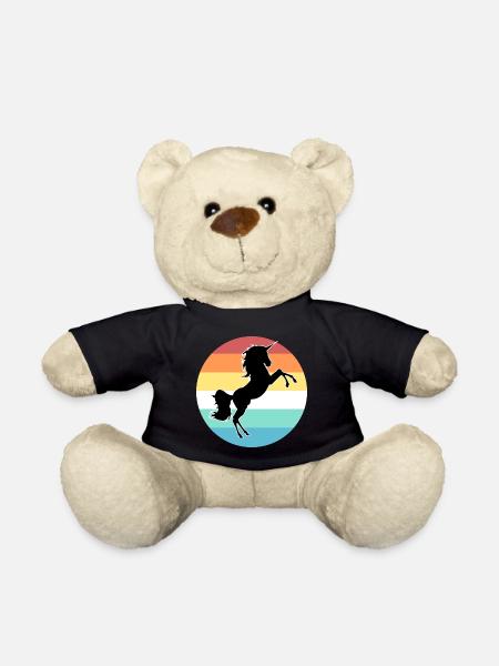 Einhorn - Teddy - Schwarz