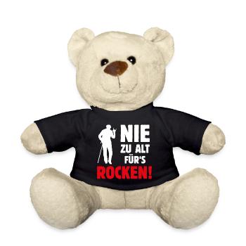 Nie zu alt für's ROCKEN! Alt-Rocker, Rock 'n' Roll - Teddy - Schwarz - Vorne