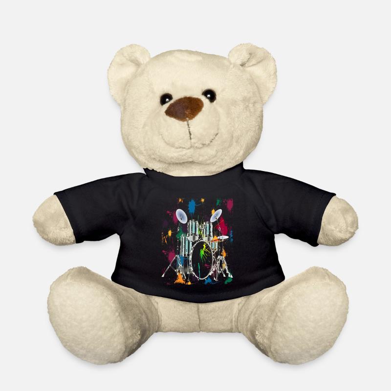 Schlagzeug Drum Set Drummer Drums Grafik Design - Teddy - Schwarz