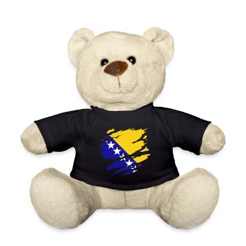 Drapeau de la Bosnie-Herzégovine - Nounours - noir - Devant