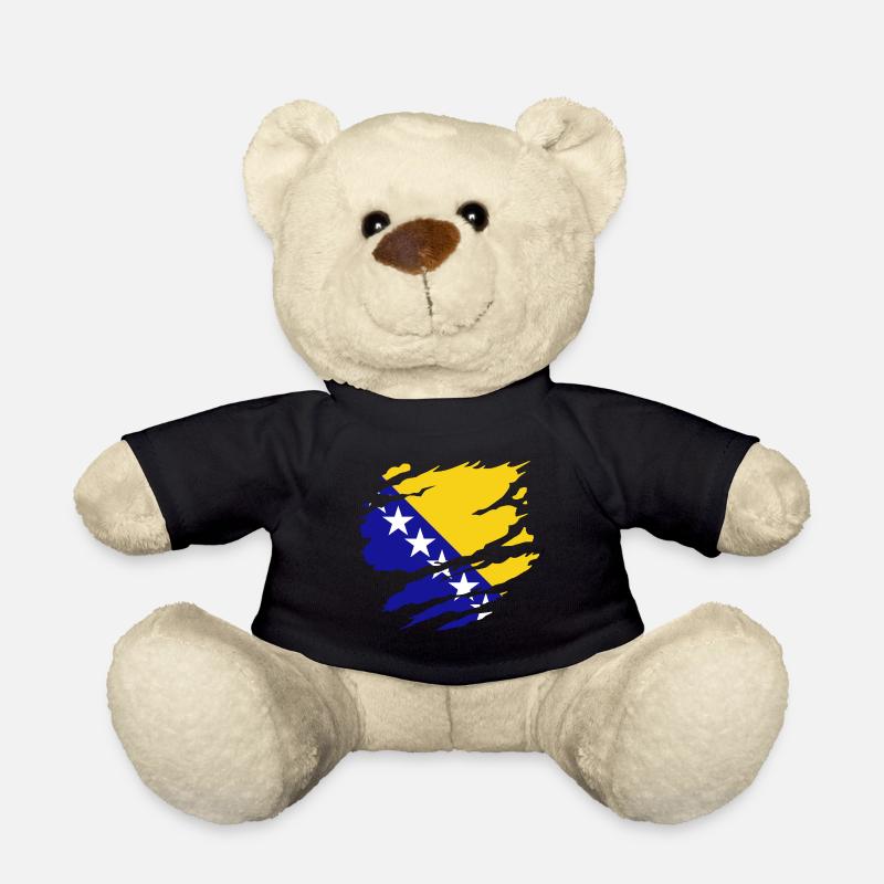 Drapeau de la Bosnie-Herzégovine - Nounours - noir