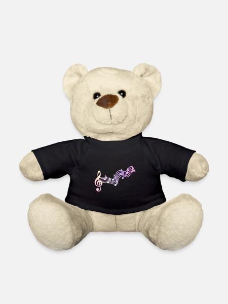 Musique | Notes musicales Clé de partition Idée de cadeau - Nounours - noir