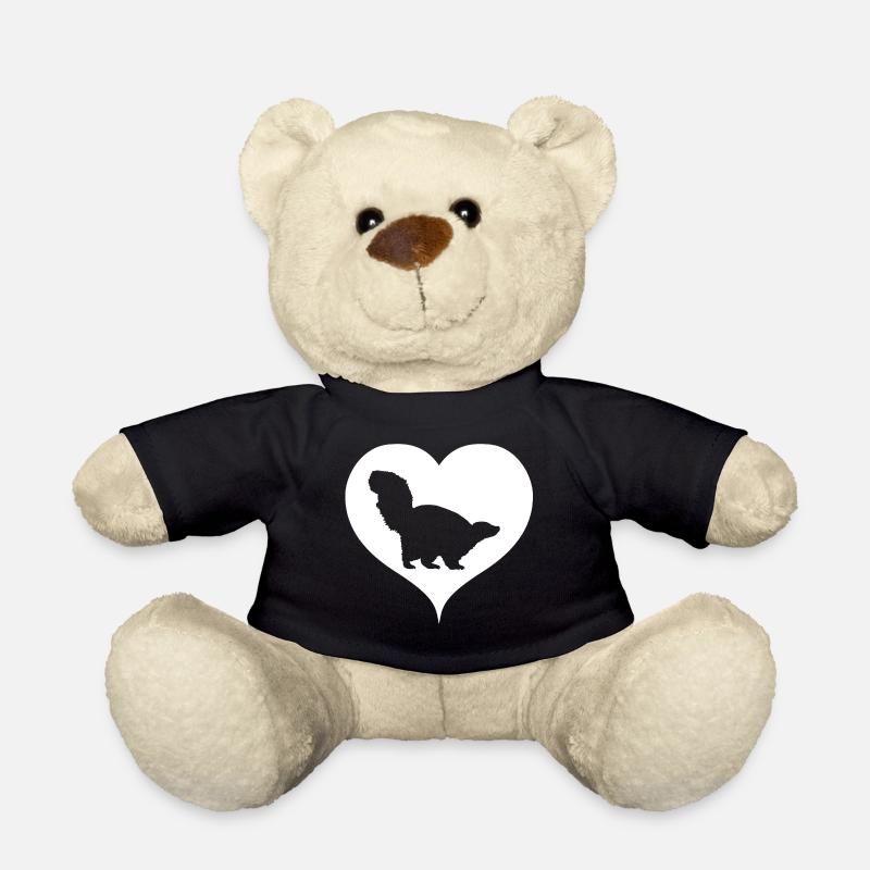 Stinktier Liebe Herz Skunk - Teddy - Schwarz